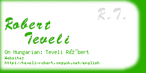 robert teveli business card